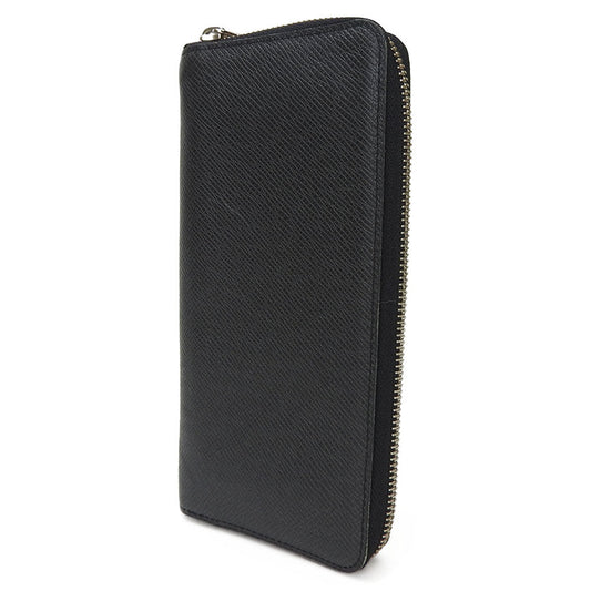 LOUIS VUITTON Long Wallet Purse M32822 Taiga black Zippy Wallet Vertical mens Used Authentic