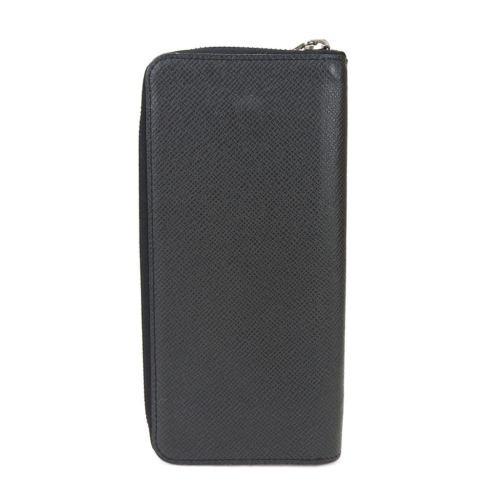 LOUIS VUITTON Long Wallet Purse M32822 Taiga black Zippy Wallet Vertical mens Used Authentic