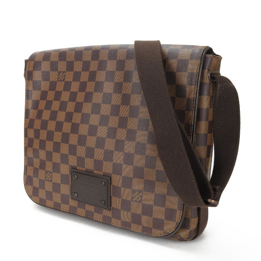 LOUIS VUITTON Shoulder Bag N51211 Damier Brown Brooklyn MM mens Used Authentic