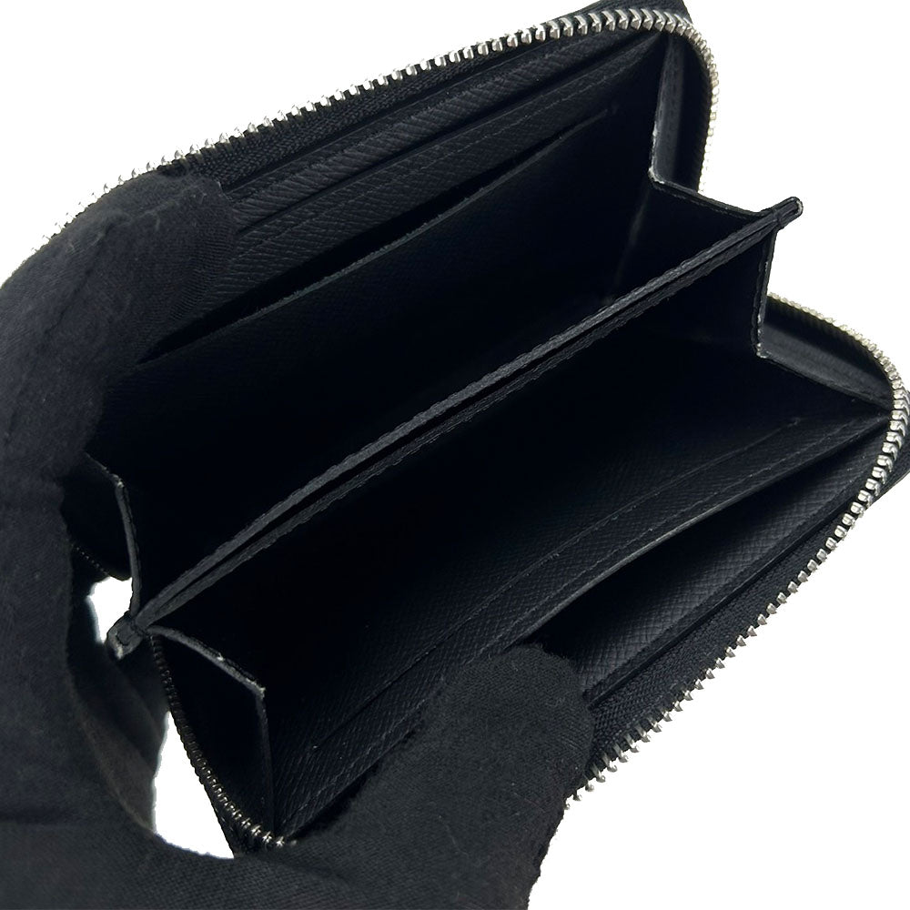 LOUIS VUITTON Coin case M32832 Taiga black Zippy coin purse mens Used Authentic