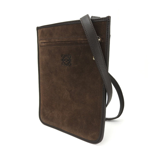 LOEWE Shoulder Bag Suede, Leather Brown anagram Women Used Authentic