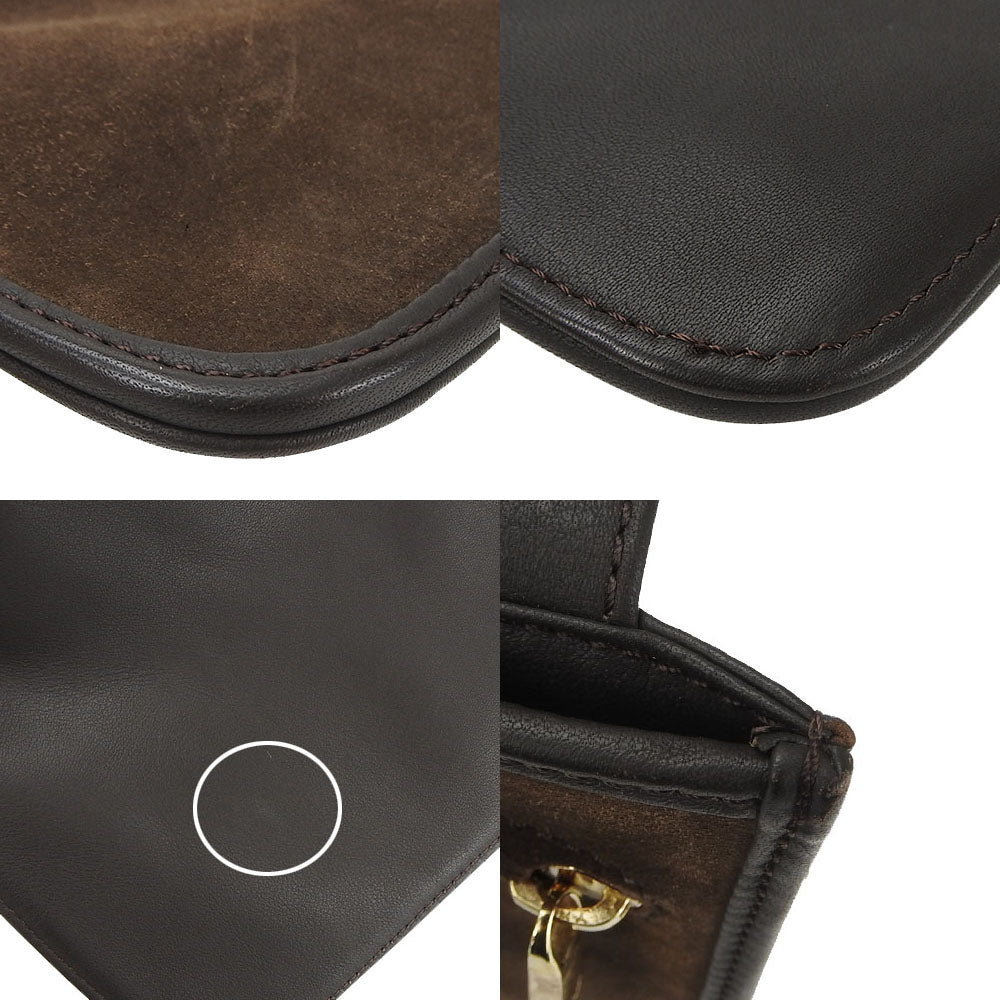 LOEWE Shoulder Bag Suede, Leather Brown anagram Women Used Authentic