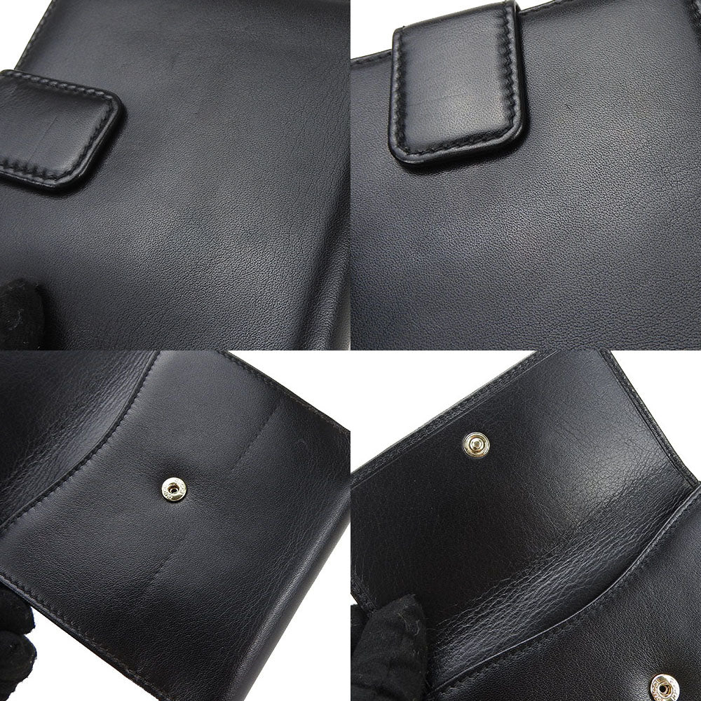 GUCCI Bifold Wallet 162759 leather black Women Used Authentic