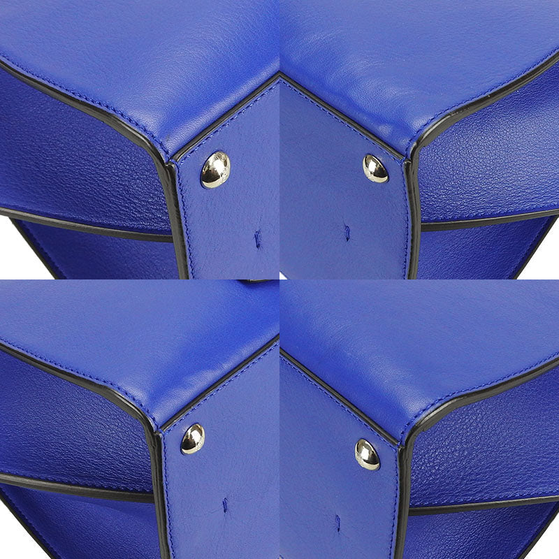 FENDI Handbag 8BH279 leather Blue type Trois Jules Women Used Authentic