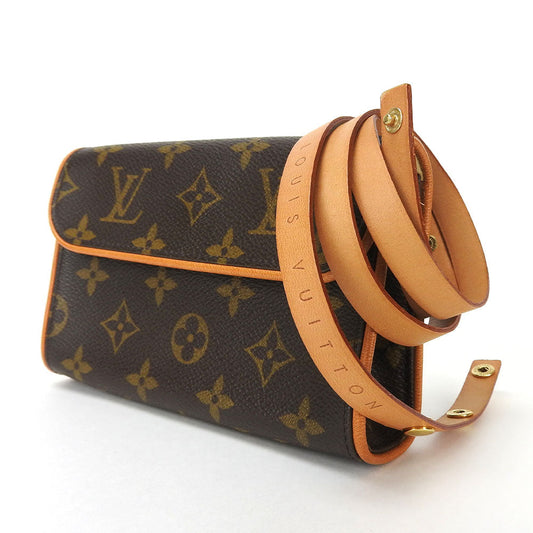 LOUIS VUITTON Waist bag M51855 Monogram Brown Pochette Florentine Women XS Used Authentic