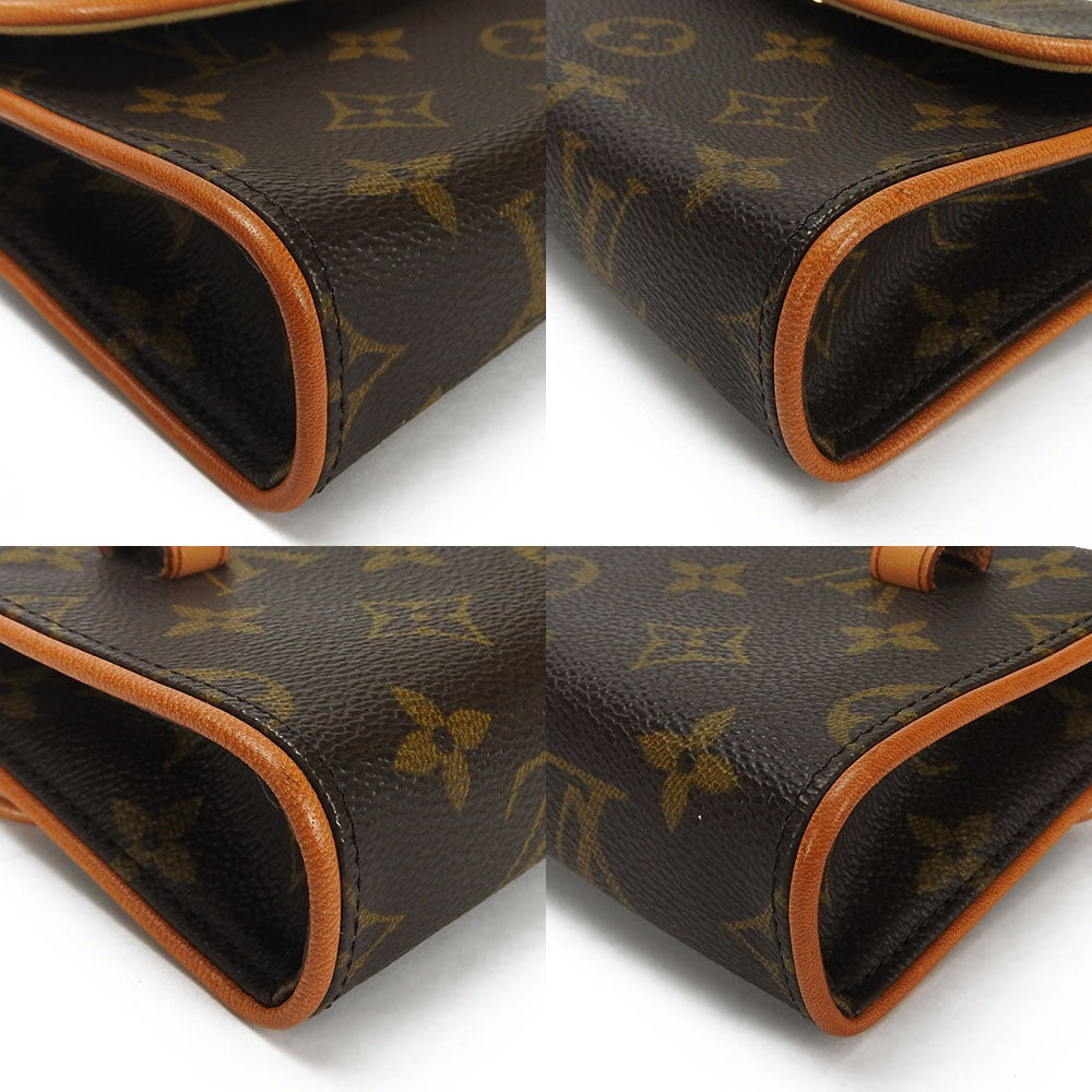 LOUIS VUITTON Waist bag M51855 Monogram Brown Pochette Florentine Women XS Used Authentic