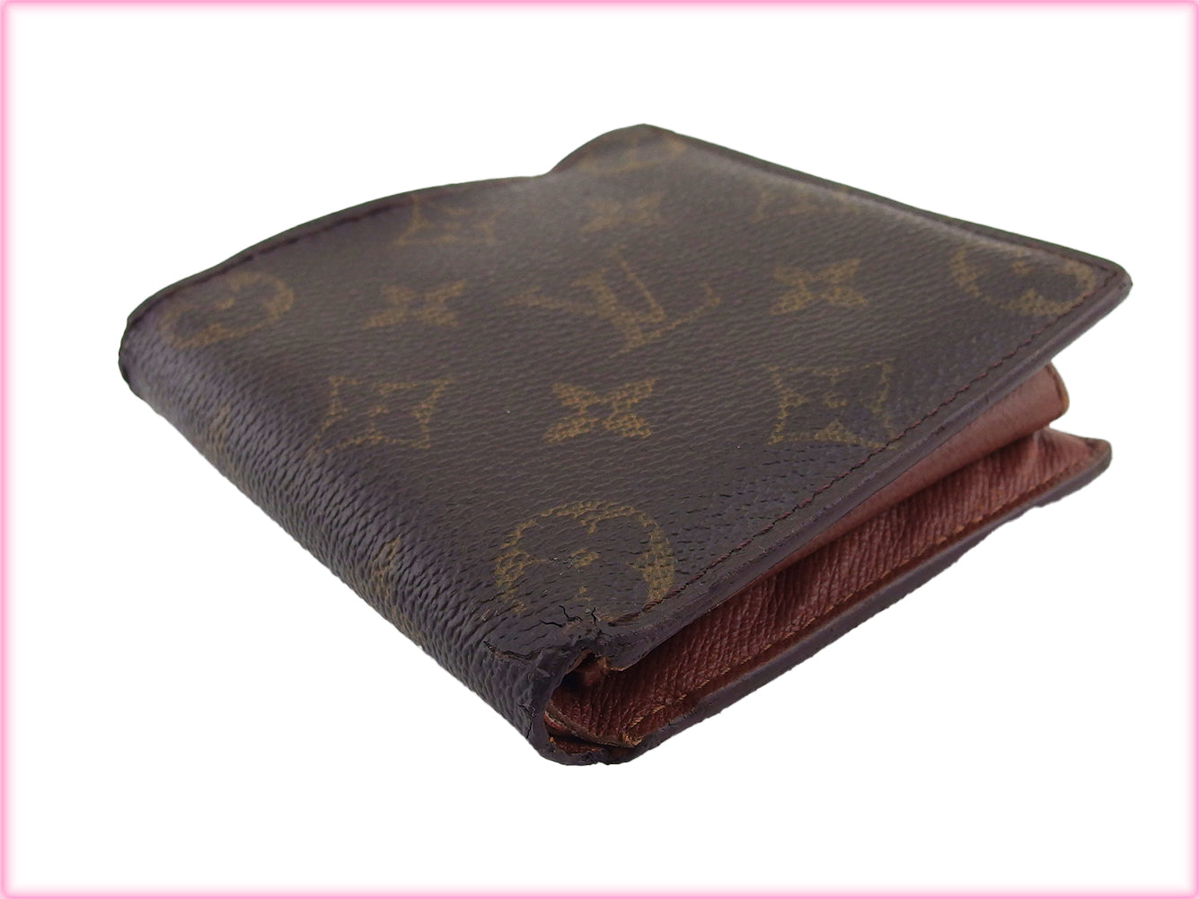 LOUIS VUITTON Bifold Wallet M61665 Brown beige Porte Billets Cartes Crdit Monet