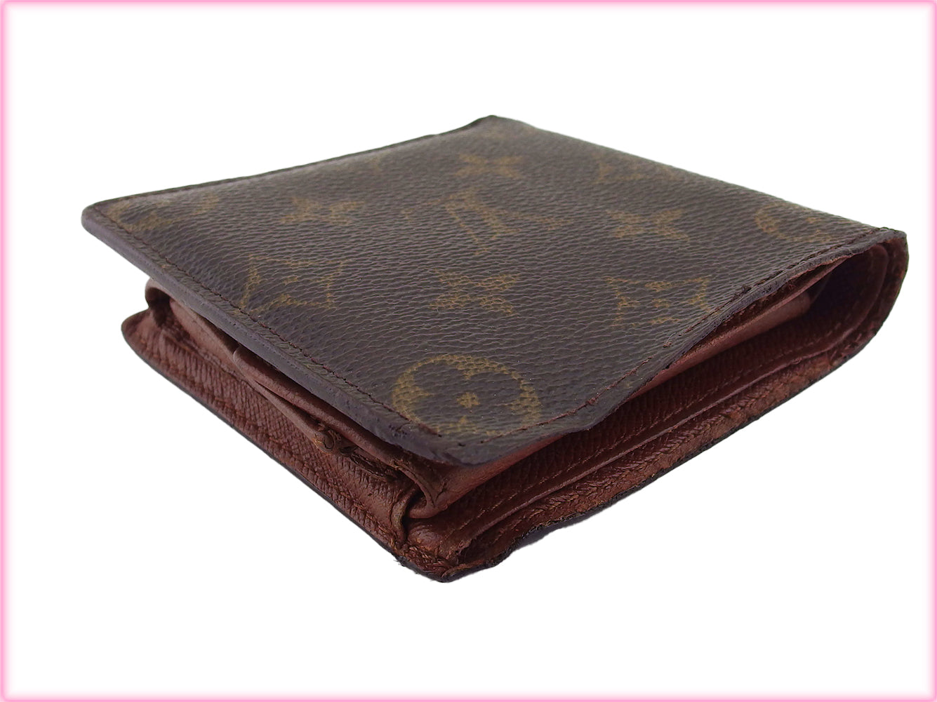 LOUIS VUITTON Bifold Wallet M61665 Brown beige Porte Billets Cartes Crdit Monet