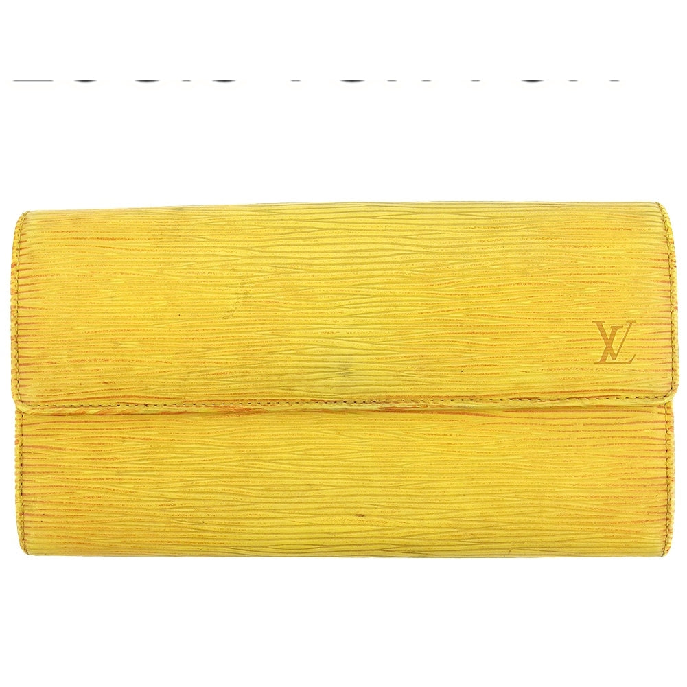 LOUIS VUITTON Long Wallet Purse Tassiri Yellow Pochette Porto Monécredi