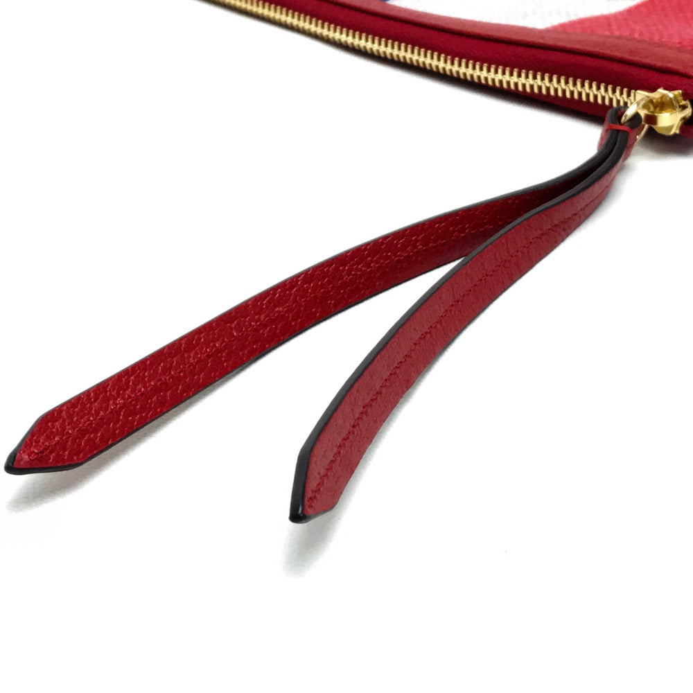 GUCCI Clutch bag 524788 Canvas / leather Red Men's Women Baia de la Silvi stripes unisex(Unisex) Used Authentic