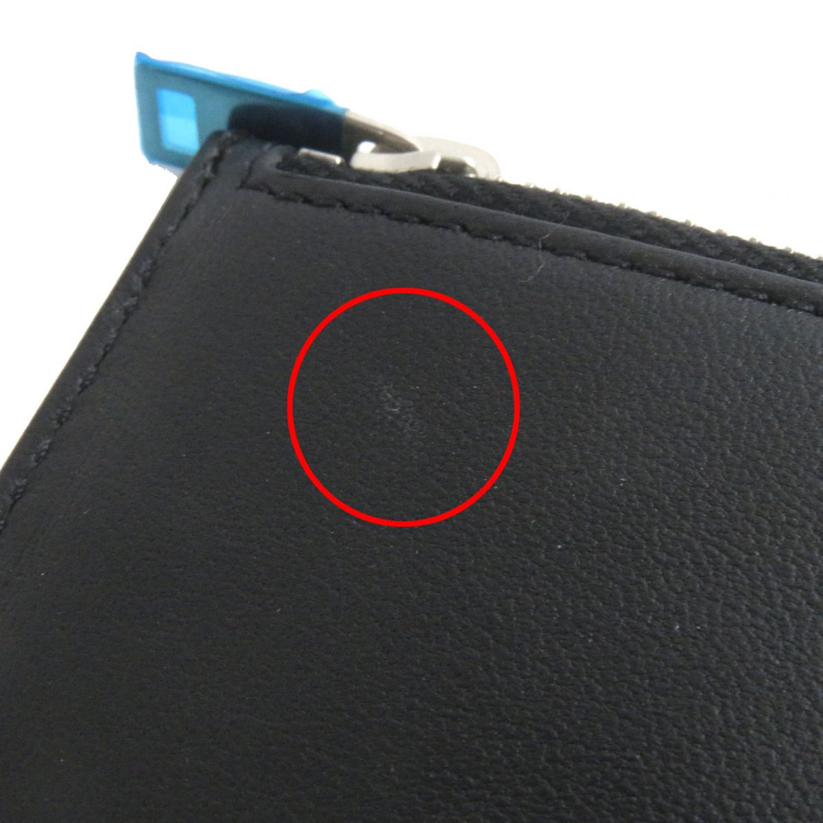 SAINT LAURENT Coin case Main: Leather black mens Used Authentic