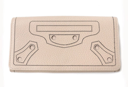 BALENCIAGA Long Wallet Purse Main: Leather pink beige Women Used Authentic