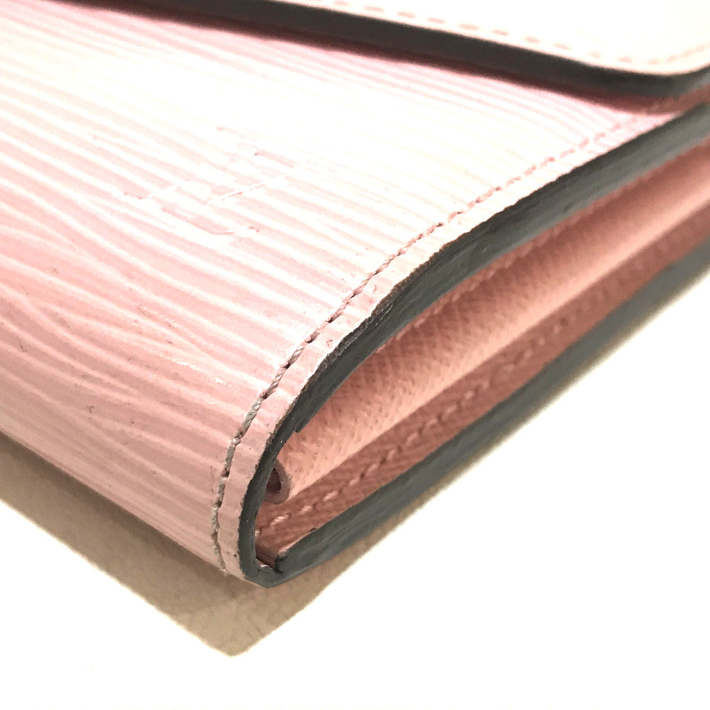 LOUIS VUITTON Folded wallet M61394 Epi Leather pink Epi Portefeuille Sarah Women Used Authentic