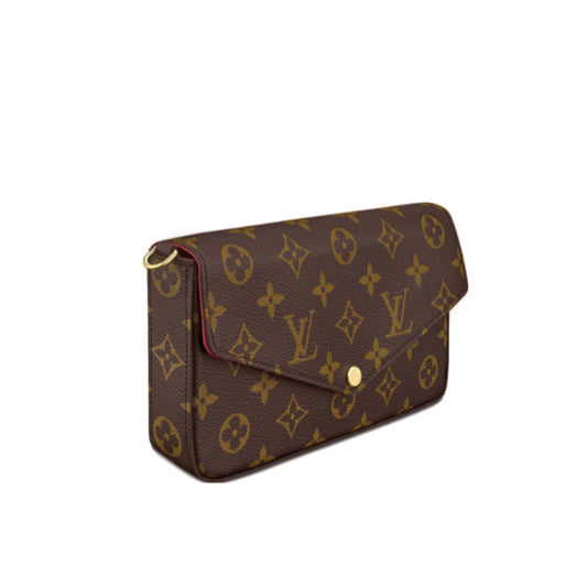 LOUIS VUITTON Shoulder Bag M61276 Monogram canvas, leather Brown mini bag clutch bag ChainShoulder strap Pochette Felice Women Used Authentic