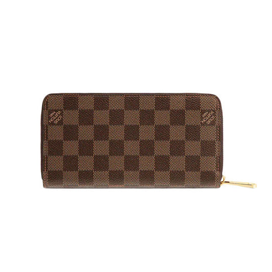 LOUIS VUITTON Long Wallet Purse N41661 Damier canvas Brown Zip Around Damier Zippy wallet mens(Unisex) Used Authentic