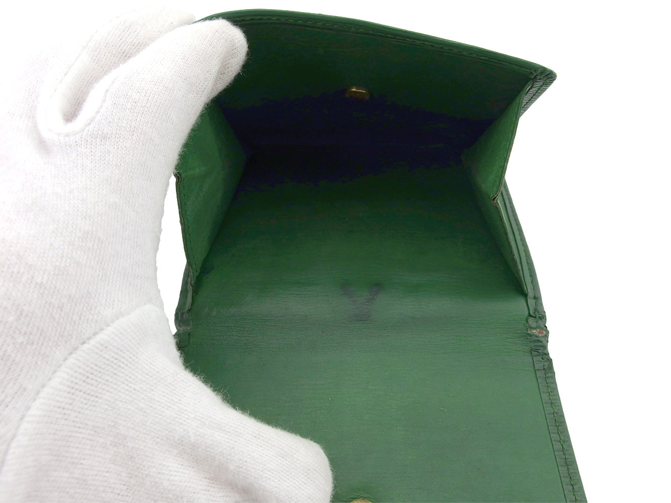 LOUIS VUITTON Bifold Wallet M63484 green Porte Monnaie Billets Cartes Credit
