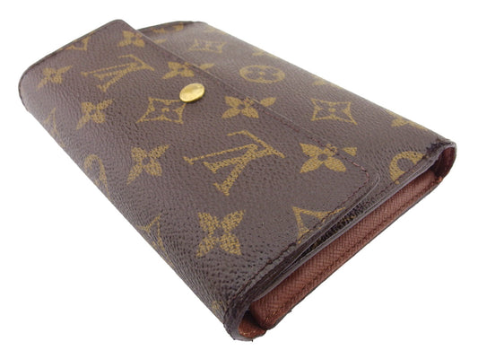 LOUIS VUITTON Tri-fold wallet M61202 Brown beige Porte TresorEtui Papie
