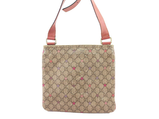 GUCCI Shoulder Bag 295257 Beige brown pink GG plus
