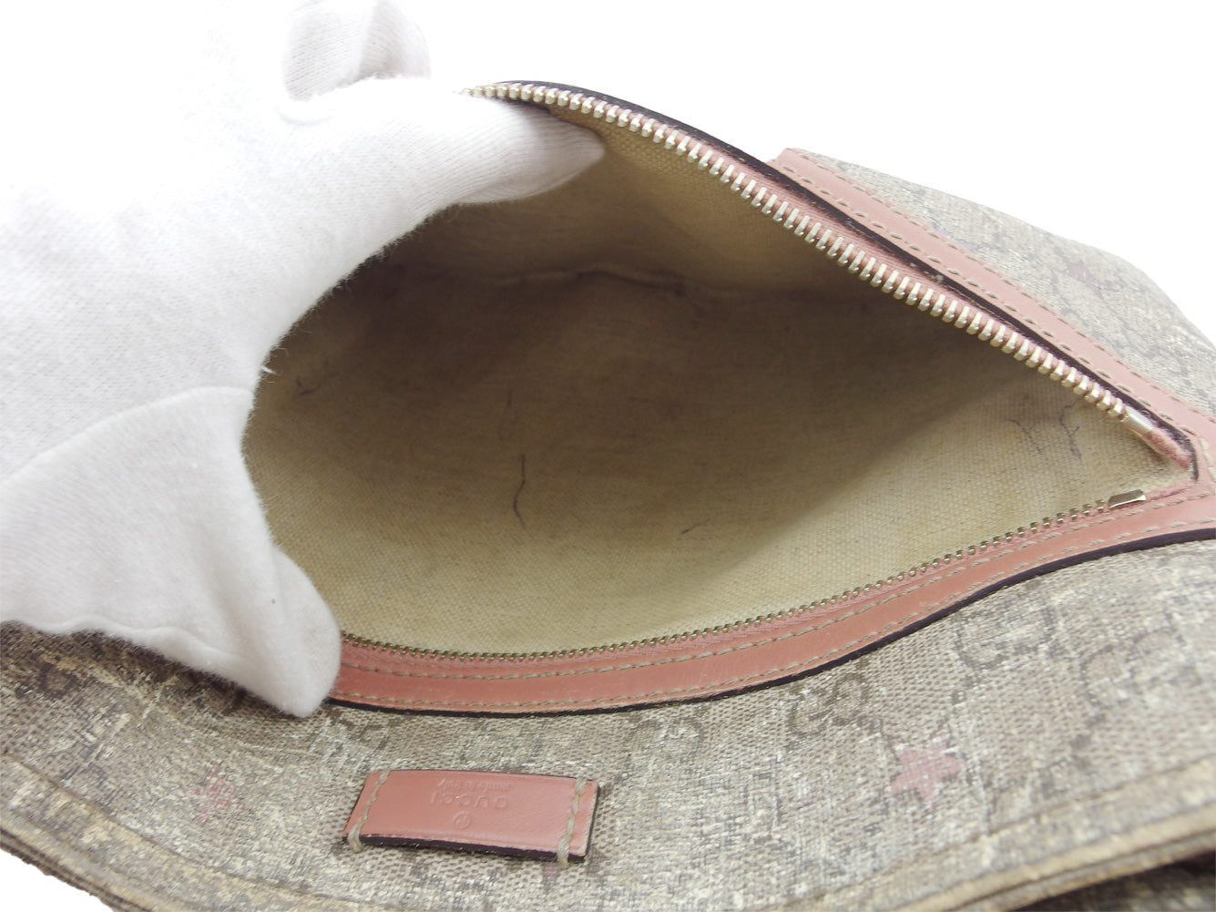 GUCCI Shoulder Bag 295257 Beige brown pink GG plus
