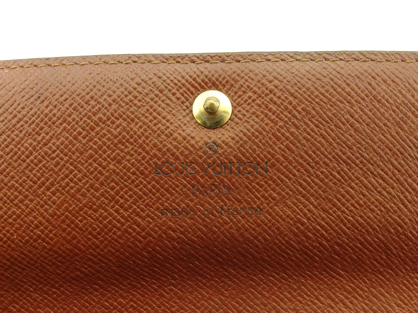 LOUIS VUITTON Long Wallet Purse M61725 Brown beige Pochette Porto Monécredi