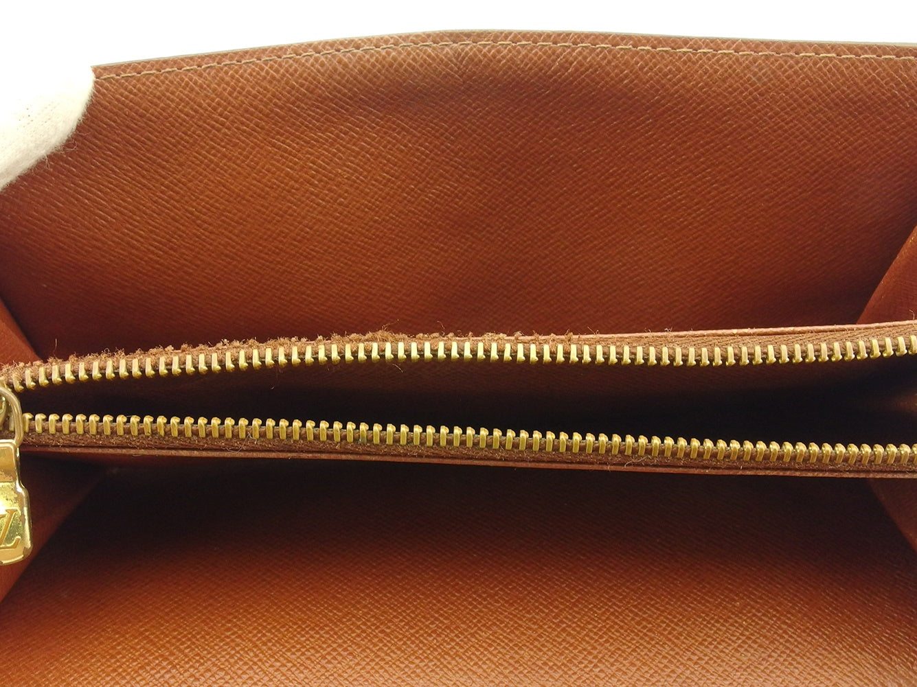 LOUIS VUITTON Long Wallet Purse M61725 Brown beige Pochette Porto Monécredi