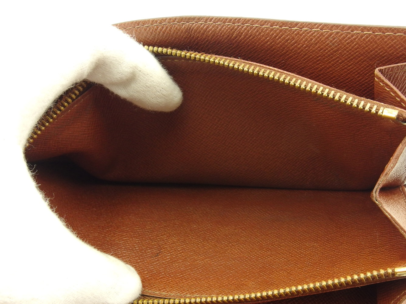 LOUIS VUITTON Long Wallet Purse M61725 Brown beige Pochette Porto Monécredi