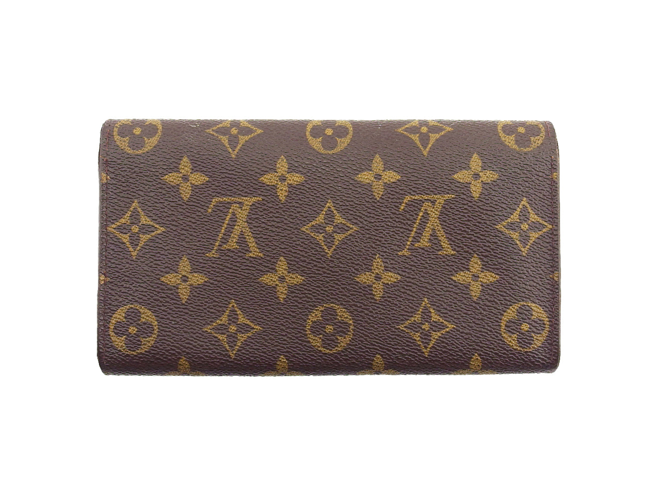 LOUIS VUITTON Long Wallet Purse M61725 Brown beige Pochette Porto Monécredi