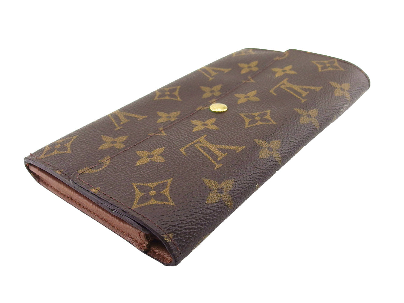 LOUIS VUITTON Long Wallet Purse M61725 Brown beige Pochette Porto Monécredi