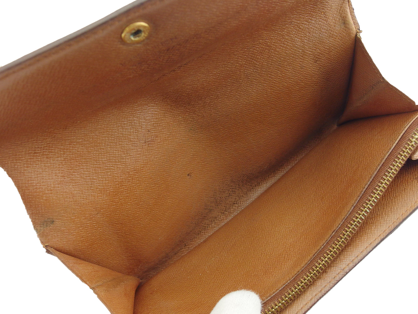 LOUIS VUITTON Long Wallet Purse M61725 Brown beige Pochette Porto Monécredi