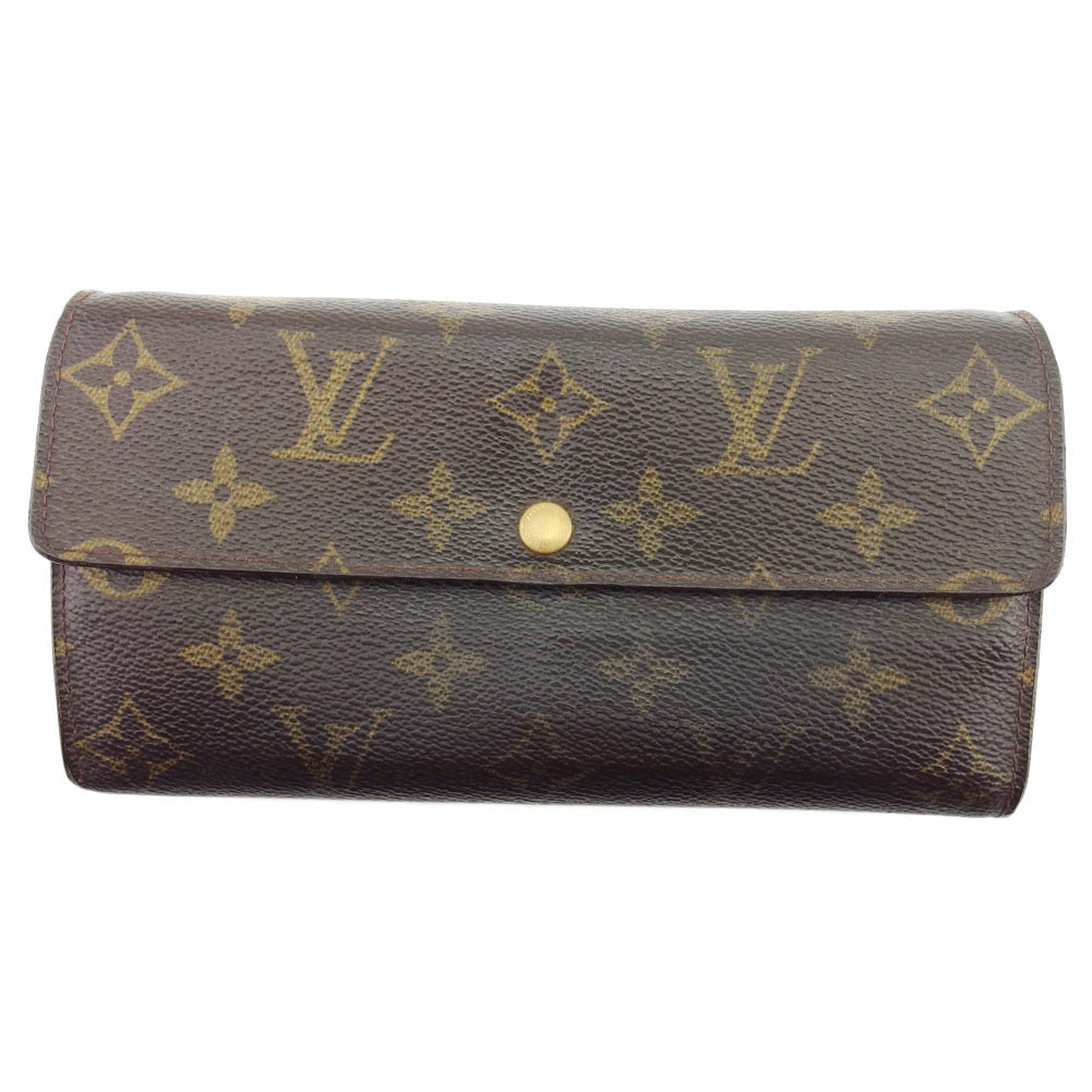 LOUIS VUITTON Long Wallet Purse M61726 Brown beige Pochette Porto Monécredi