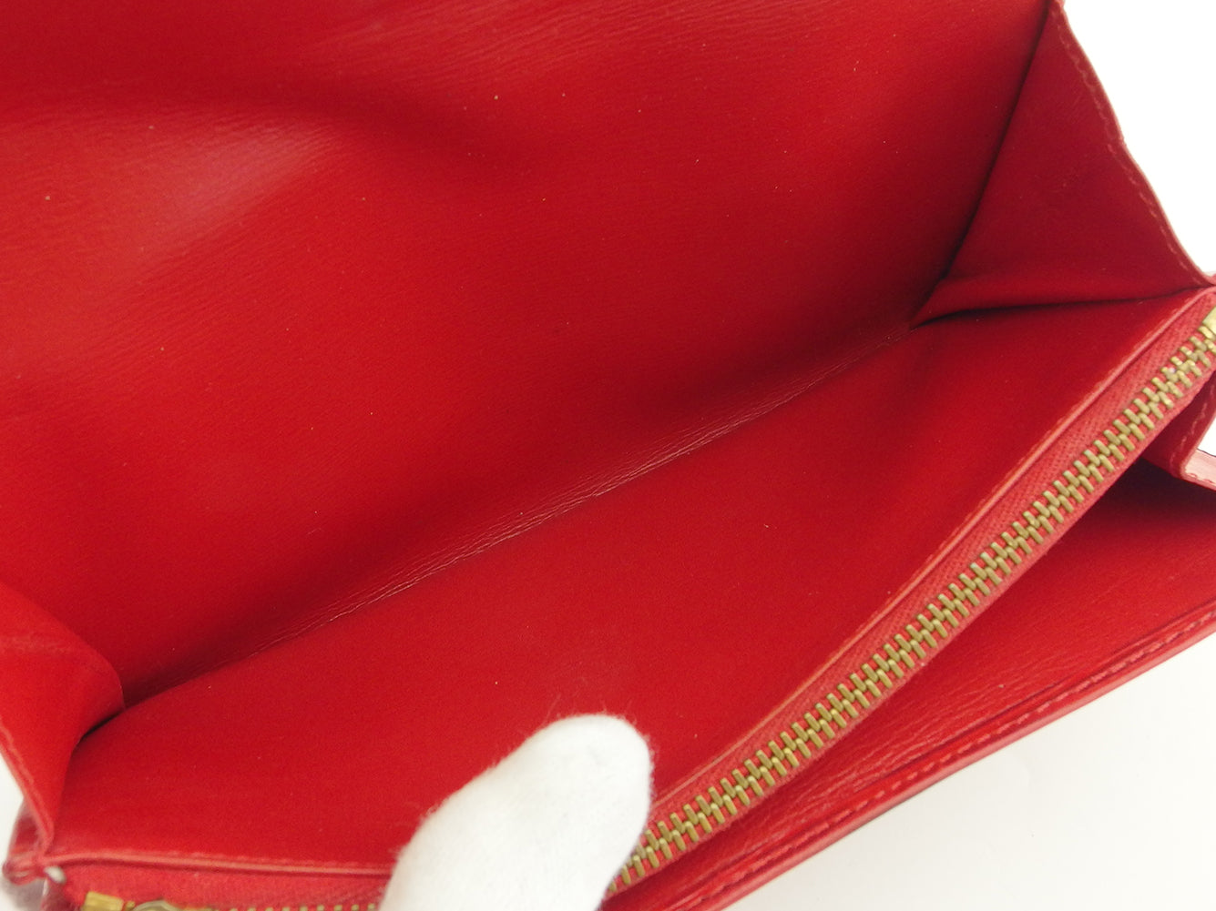 LOUIS VUITTON Long Wallet Purse M63577 Red Pochette Porto Monécredi