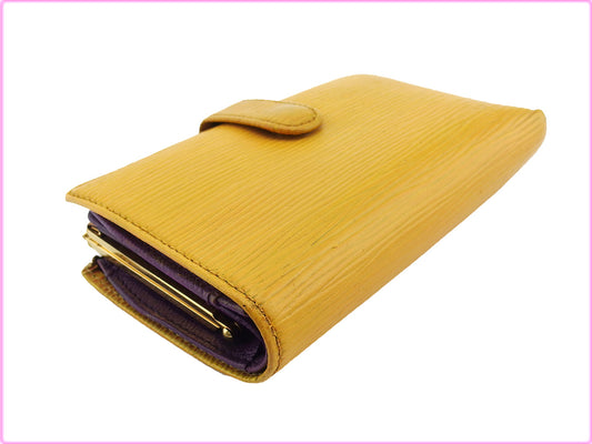 LOUIS VUITTON Bifold Wallet M63249 Yellow purple Portonevie Vienova