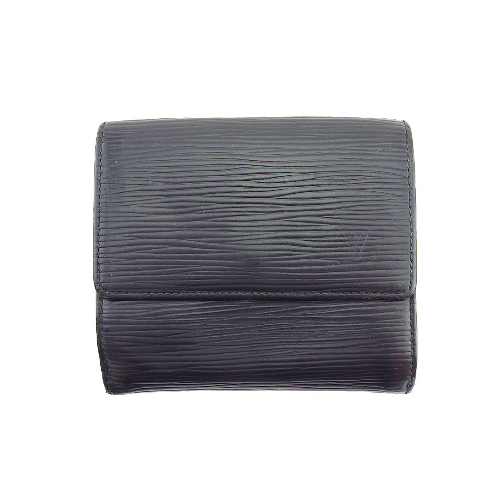 LOUIS VUITTON Bifold Wallet M63482 black Porte Monnaie Billets Cartes Credit