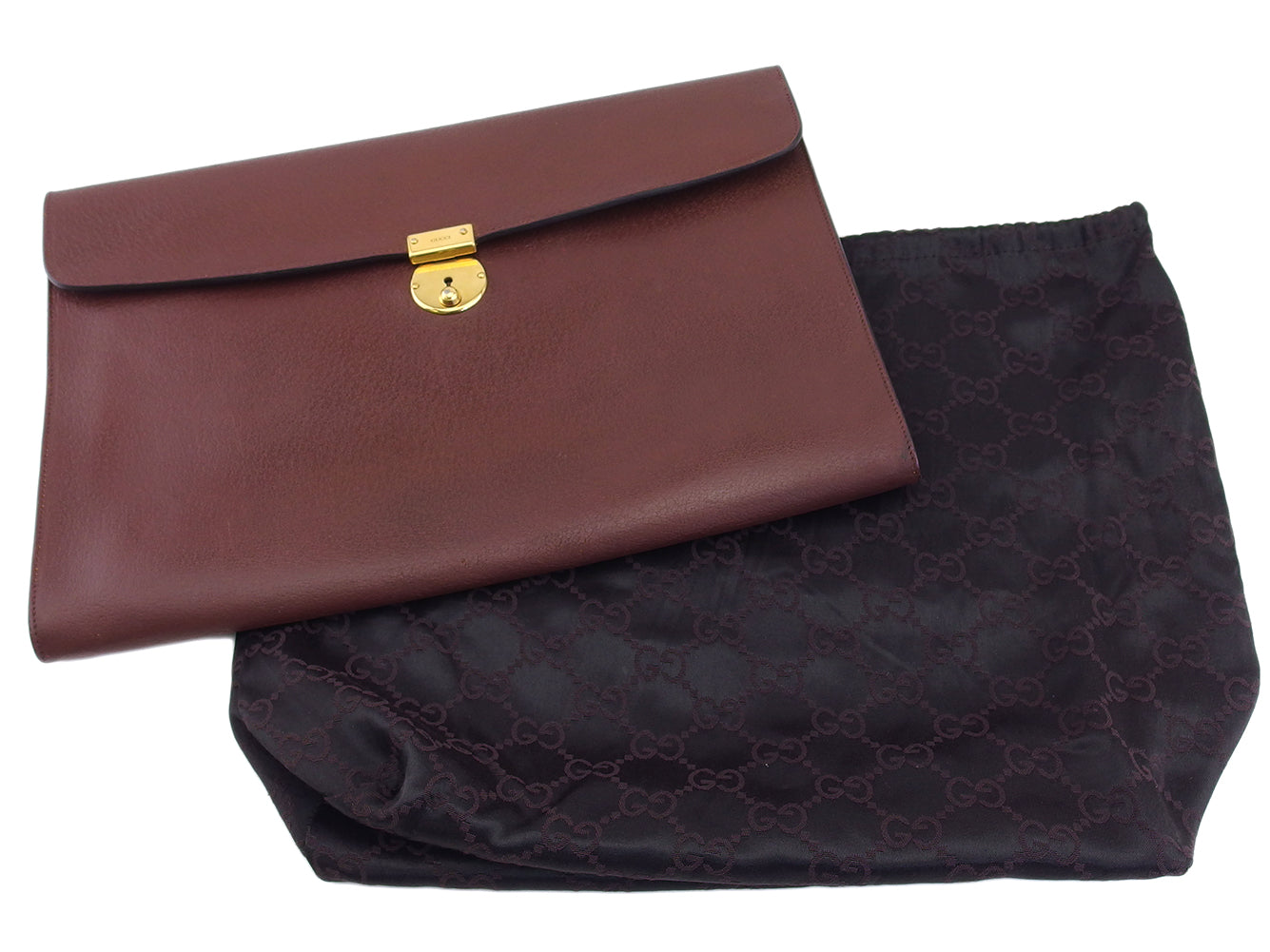 GUCCI Business bag Brown Old Gucci