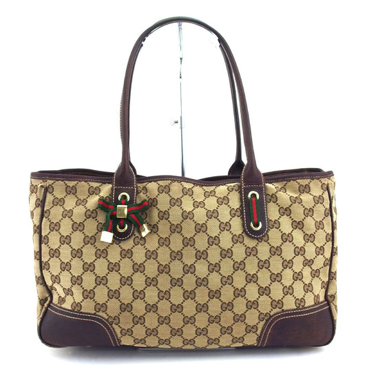 GUCCI Tote Bag 163805 Beige Brown type Pretty