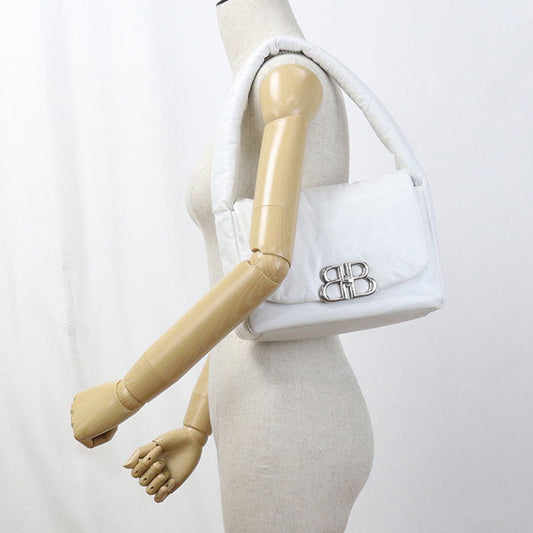 BALENCIAGA 787896 Sling bag Monaco Handbag leather White Women