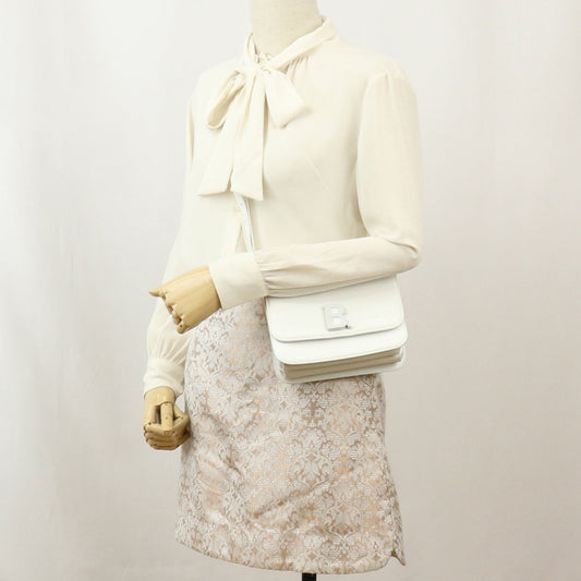 BALENCIAGA 618156 Shoulder Bag Diagonal leather white Women Used Authentic