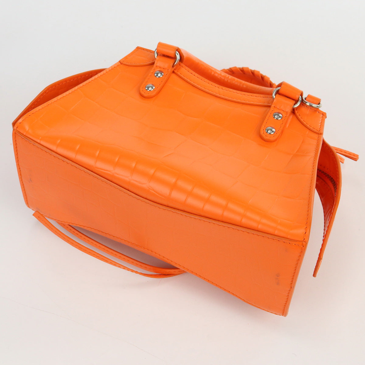 BALENCIAGA 638524 neo classic city mini Handbag shoulder bag 2WAY leather orange Women