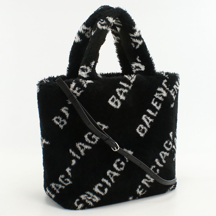 BALENCIAGA 581762 Tote Bag Every day 2WAYTote Bag fur black Women Used Authentic