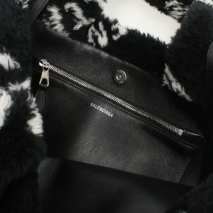 BALENCIAGA 581762 Tote Bag Every day 2WAYTote Bag fur black Women Used Authentic