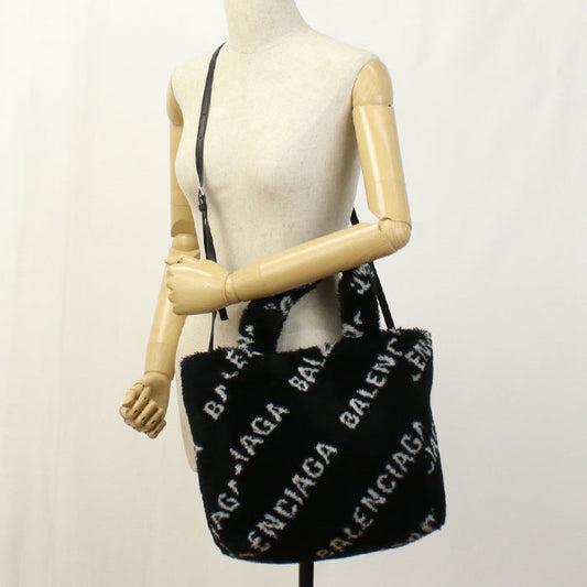 BALENCIAGA 581762 Tote Bag Every day 2WAYTote Bag fur black Women Used Authentic