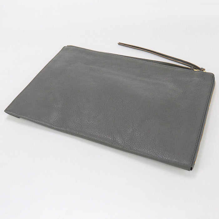 BALENCIAGA 390186 Clutch bag leather gray mens Used Authentic