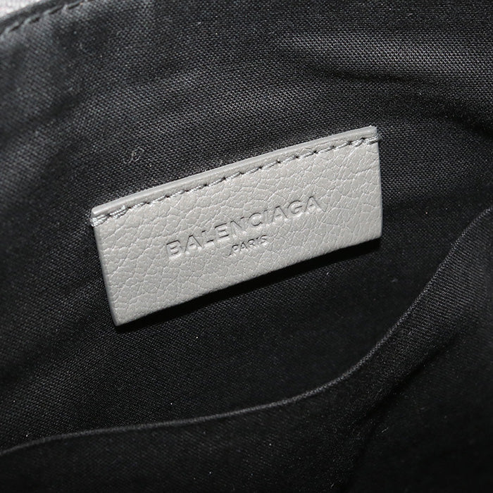 BALENCIAGA 390186 Clutch bag leather gray mens Used Authentic