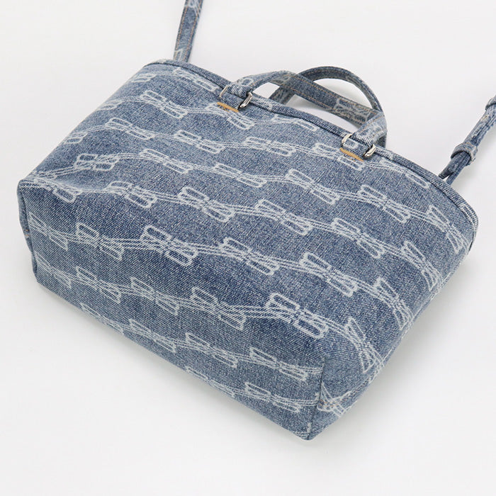 BALENCIAGA 702699 2WAYTote Bag Tote denim blue Women Used Authentic
