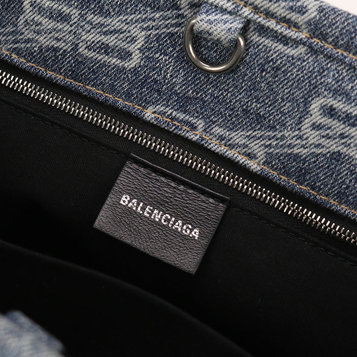 BALENCIAGA 702699 2WAYTote Bag Tote denim blue Women Used Authentic