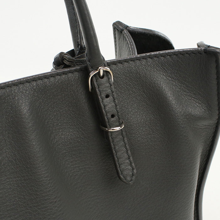 BALENCIAGA 370926 Tote Bag paper 2WAY handbag leather black Women