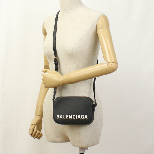 BALENCIAGA 608653 Shoulder Bag Every day Camera Bag Pochette leather black Women