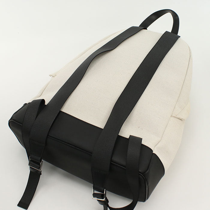 BALENCIAGA 392007 Backpack canvas/leather white mens Used Authentic