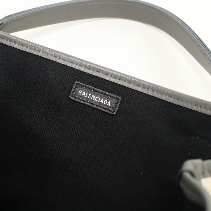 BALENCIAGA 339933 Tote Bag Navy Caba Small Bag canvas ivory Women