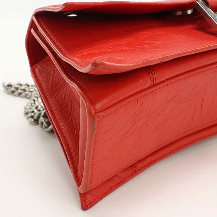 BALENCIAGA 716351 Shoulder Bag crash ChainShoulder Bag leather Red Women